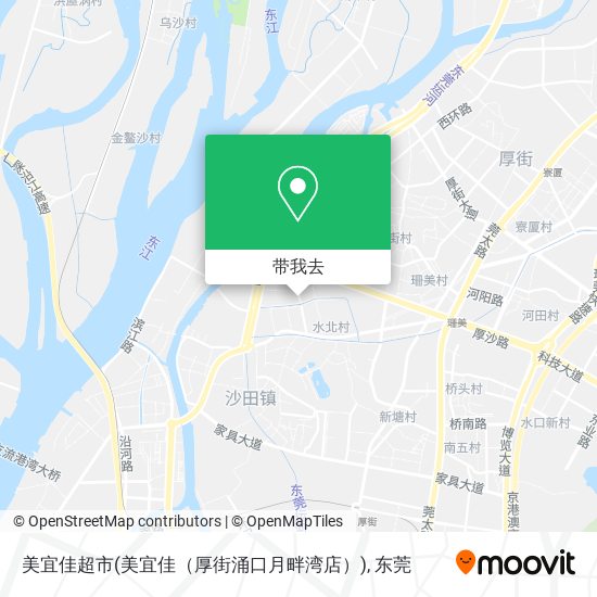 美宜佳超市(美宜佳（厚街涌口月畔湾店）)地图