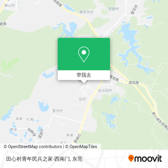 田心村青年民兵之家-西南门地图