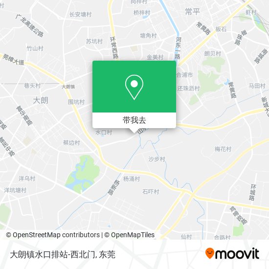 大朗镇水口排站-西北门地图