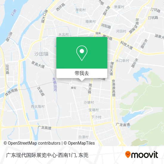 广东现代国际展览中心-西南1门地图