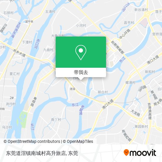 东莞道滘镇南城村高升旅店地图
