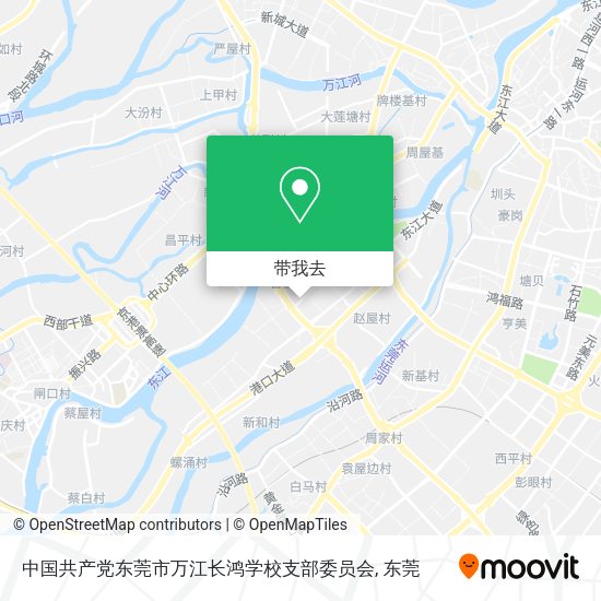 中国共产党东莞市万江长鸿学校支部委员会地图
