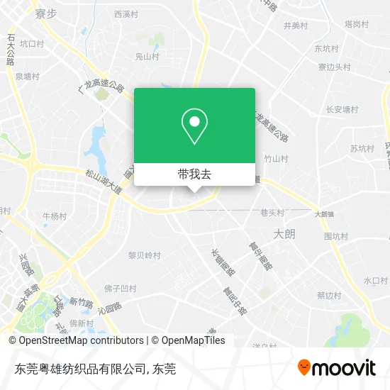 东莞粤雄纺织品有限公司地图