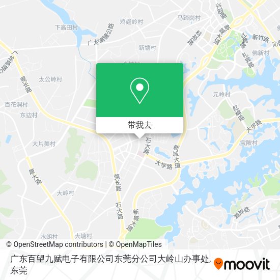 广东百望九赋电子有限公司东莞分公司大岭山办事处地图