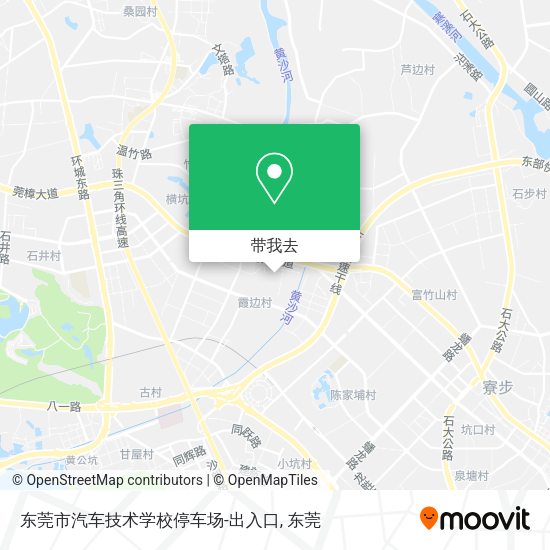 东莞市汽车技术学校停车场-出入口地图