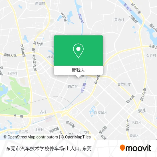 东莞市汽车技术学校停车场-出入口地图