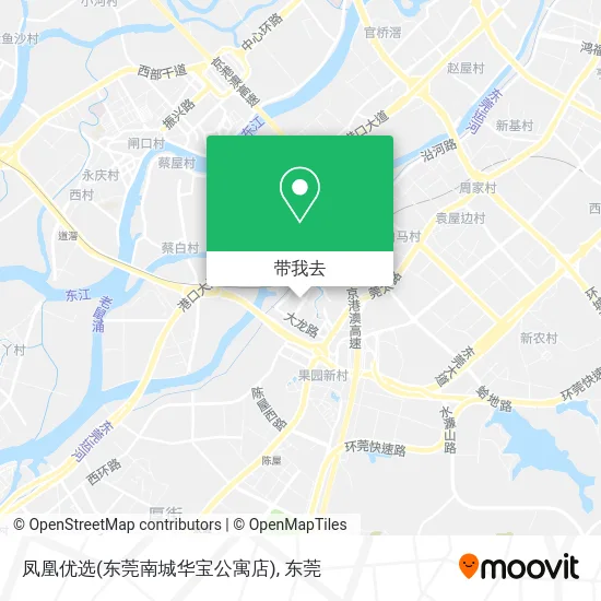 凤凰优选(东莞南城华宝公寓店)地图