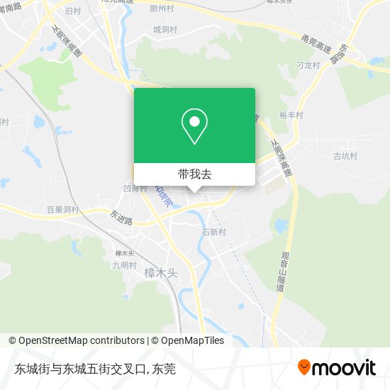 东城街与东城五街交叉口地图