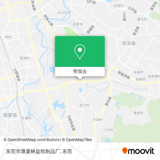 东莞市塘厦林益纸制品厂地图