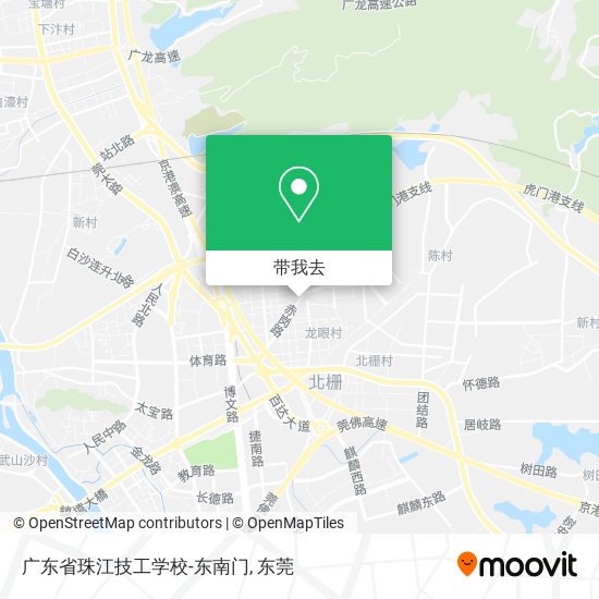 广东省珠江技工学校-东南门地图