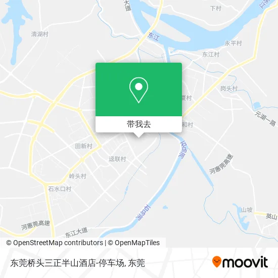 东莞桥头三正半山酒店-停车场地图