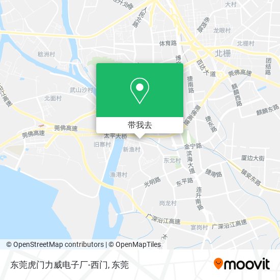 东莞虎门力威电子厂-西门地图