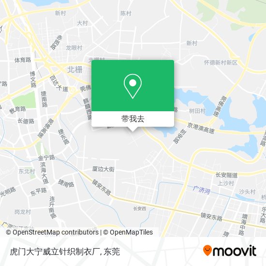 虎门大宁威立针织制衣厂地图