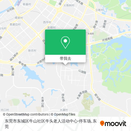 东莞市东城区牛山社区牛头老人活动中心-停车场地图
