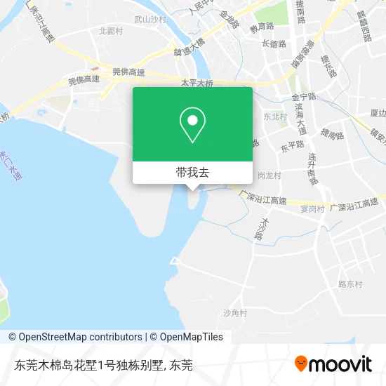 东莞木棉岛花墅1号独栋别墅地图