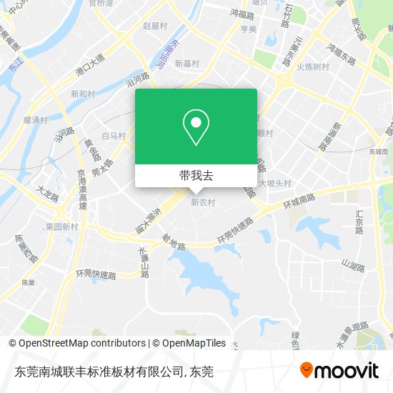 东莞南城联丰标准板材有限公司地图