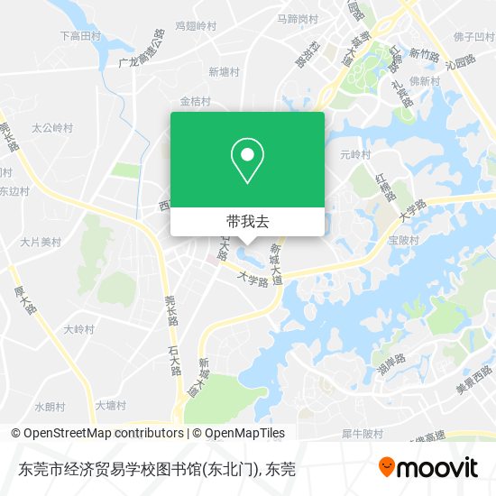 东莞市经济贸易学校图书馆(东北门)地图