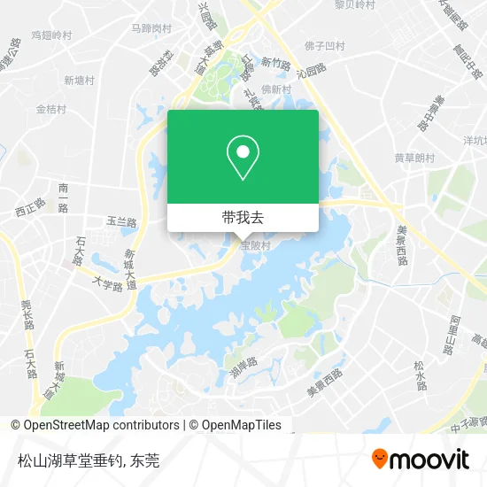 松山湖草堂垂钓地图