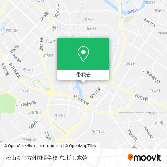 松山湖南方外国语学校-东北门地图