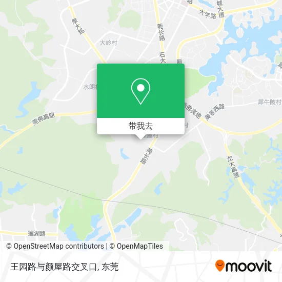 王园路与颜屋路交叉口地图