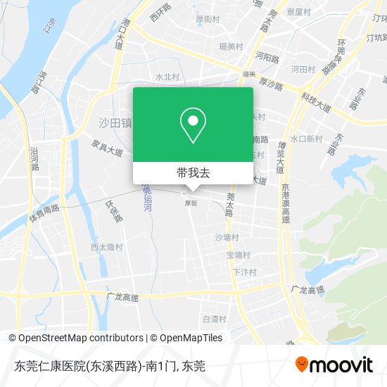 东莞仁康医院(东溪西路)-南1门地图