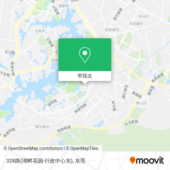 328路(湖畔花园-行政中心东)地图