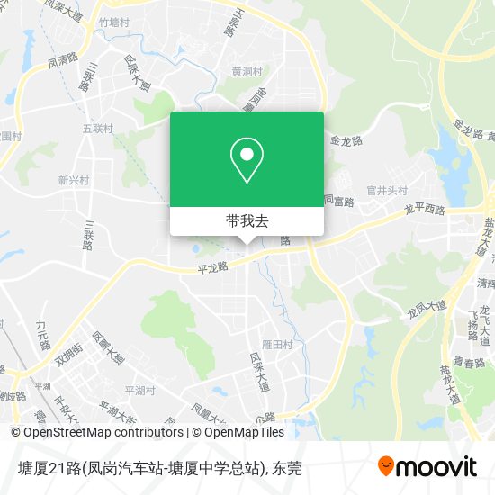 塘厦21路(凤岗汽车站-塘厦中学总站)地图