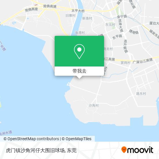 虎门镇沙角河仔大围旧球场地图