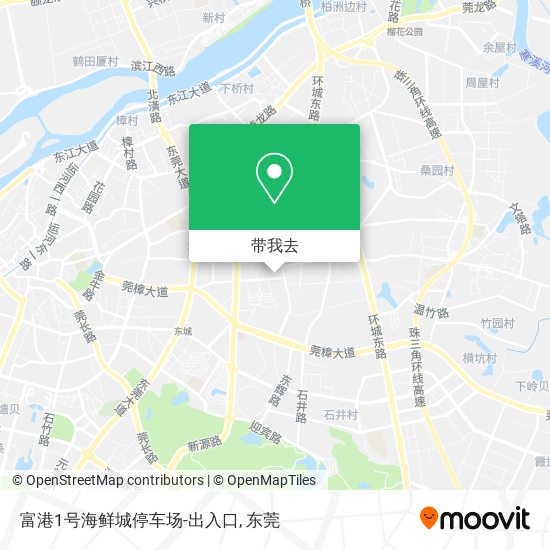 富港1号海鲜城停车场-出入口地图