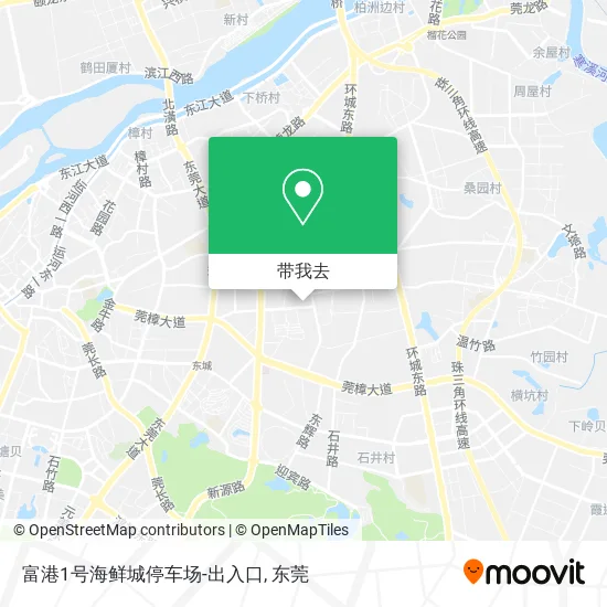 富港1号海鲜城停车场-出入口地图