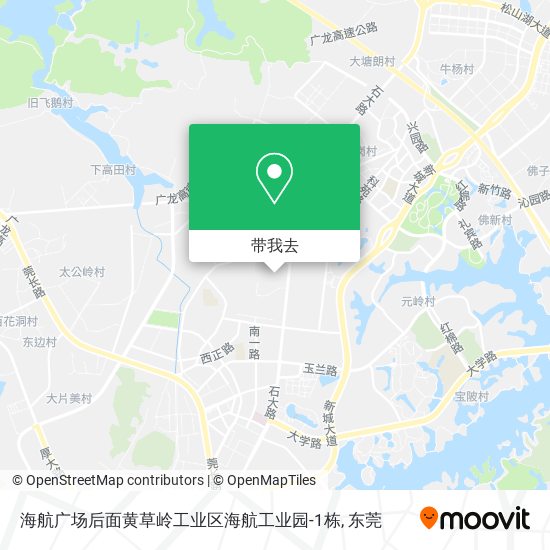 海航广场后面黄草岭工业区海航工业园-1栋地图