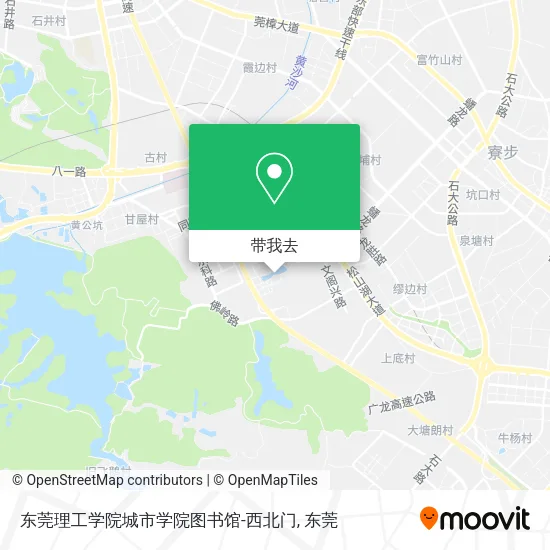东莞理工学院城市学院图书馆-西北门地图