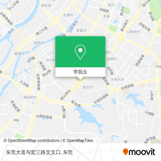 东莞大道与宏三路交叉口地图