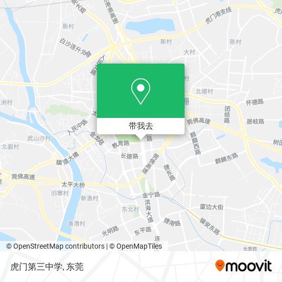 虎门第三中学地图