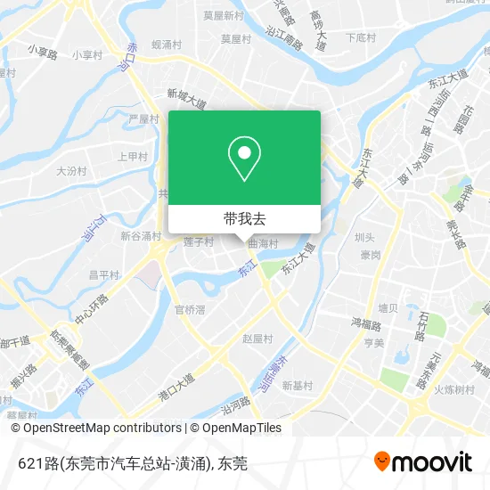 621路(东莞市汽车总站-潢涌)地图