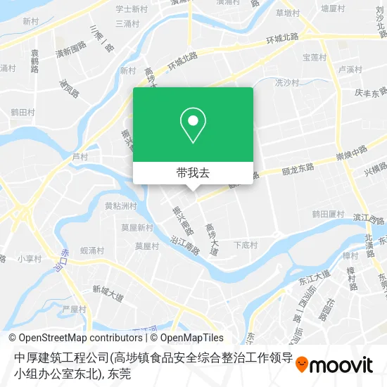 中厚建筑工程公司(高埗镇食品安全综合整治工作领导小组办公室东北)地图