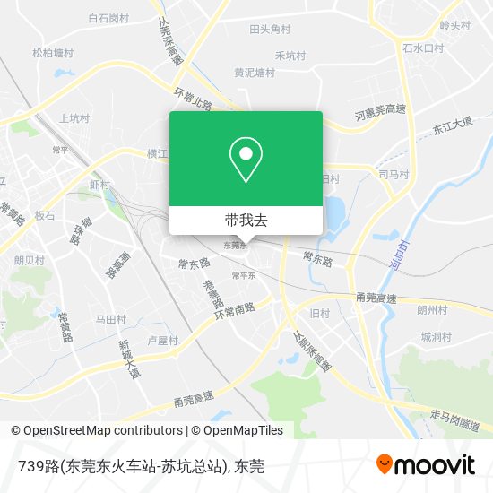 739路(东莞东火车站-苏坑总站)地图
