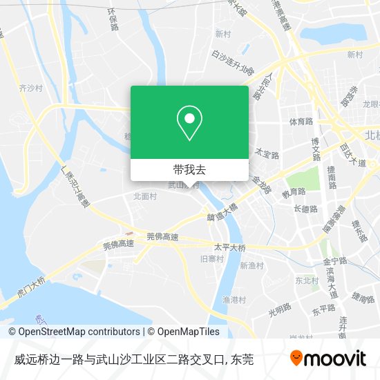 威远桥边一路与武山沙工业区二路交叉口地图