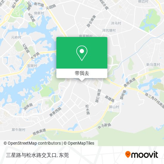 三星路与松水路交叉口地图
