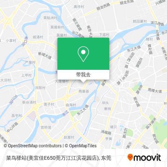 菜鸟驿站(美宜佳E650莞万江江滨花园店)地图