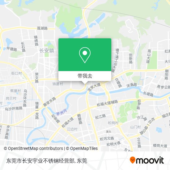 东莞市长安宇业不锈钢经营部地图