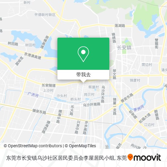 东莞市长安镇乌沙社区居民委员会李屋居民小组地图