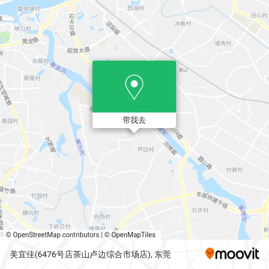 美宜佳(6476号店茶山卢边综合市场店)地图