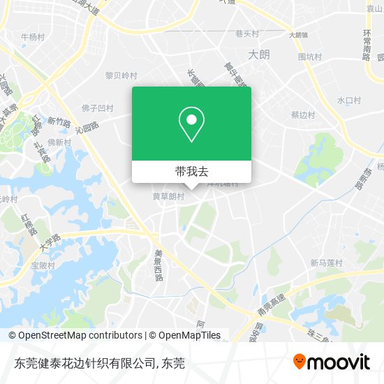 东莞健泰花边针织有限公司地图