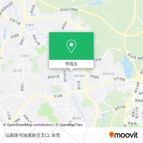 汕新路与油溪路交叉口地图