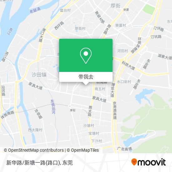 新华路/新塘一路(路口)地图