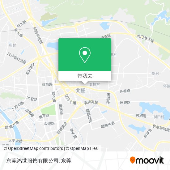 东莞鸿世服饰有限公司地图