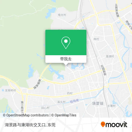 湖景路与康湖街交叉口地图