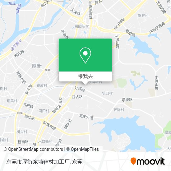 东莞市厚街东埔鞋材加工厂地图