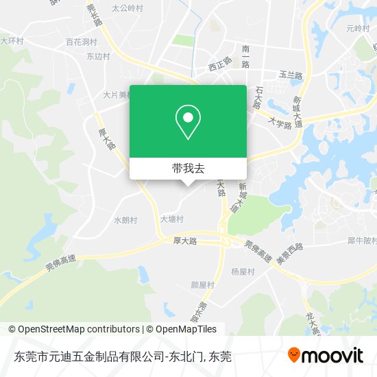 东莞市元迪五金制品有限公司-东北门地图